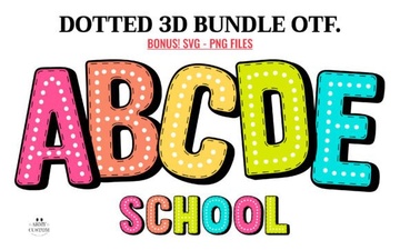 Creating a Dotted 3d Rainbow Font