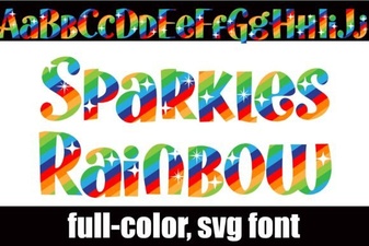 Sparkle Rainbow Fonts for Creative Web Design