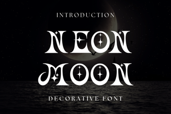 Illuminate Projects with Neon Moon Font