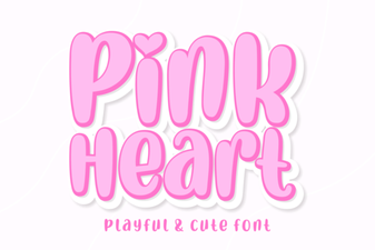 Pink Heart Fonts for Creative Design Projects