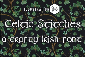 Celtic Stitches Font for Craft & Design Projects
