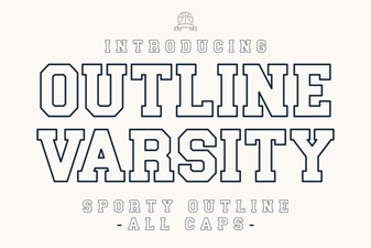 Outline Varsity Font: Retro Sports Design Guide